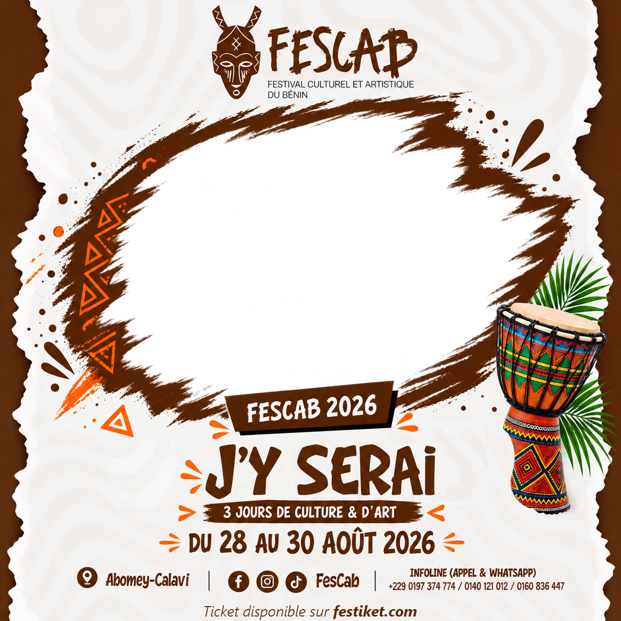 Badge ‎Festival Culturel et Artistique du Bénin (FESCAB) jour1